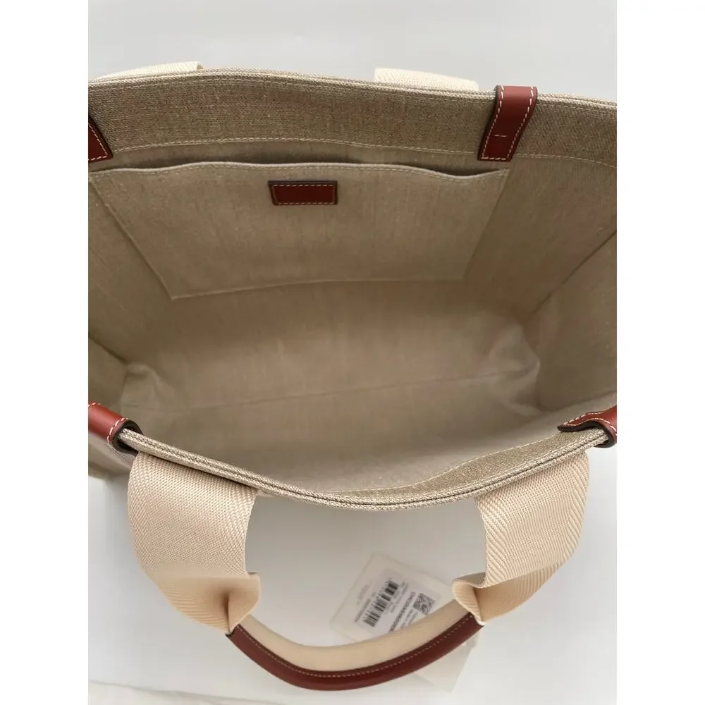 $1650 NEW CHLOE LARGE WOODY CANVAS TOTE SHOULDER BAG NWT AUTHENTIC - Picture 11 of 14